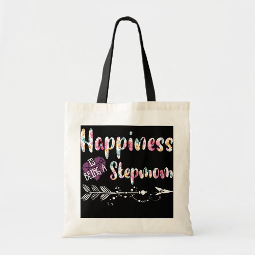 Happiness Is Being A Stepmom Cute Womens Grandma  Tote Bag