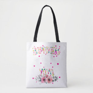 Happiness Is Being A Yaya Floral Mimi Christmas Tote Bag