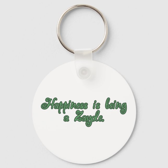 Happiness is being a Zayde Keychain (Front)