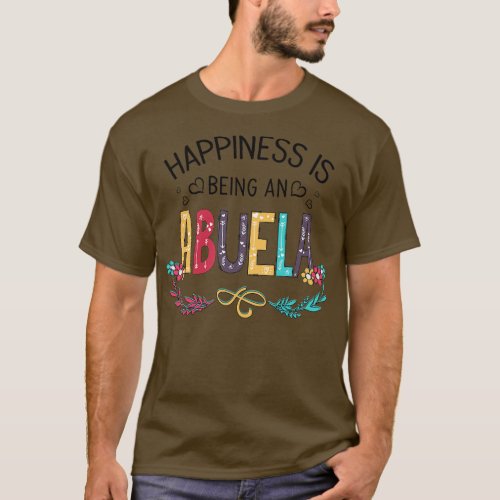 Happiness Is Being An Abuela Wildflowers Valentine T_Shirt