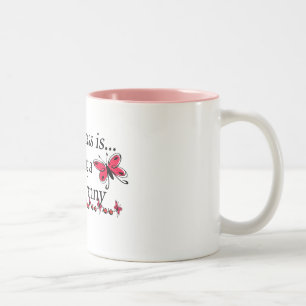 Happiness Is Being An Granny BUTTERFLY Two-Tone Coffee Mug