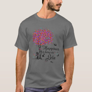 Happiness Is Being An Lela T Cute Mother's Day Gif T-Shirt