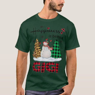 Happiness is being Gigi Snowman Merry Christmas tr T-Shirt