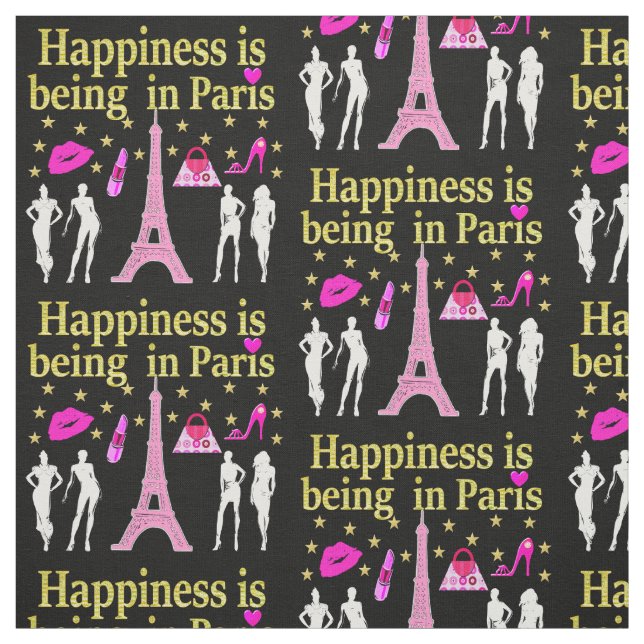 HAPPINESS IS BEING IN PARIS FABRIC (Swatch)
