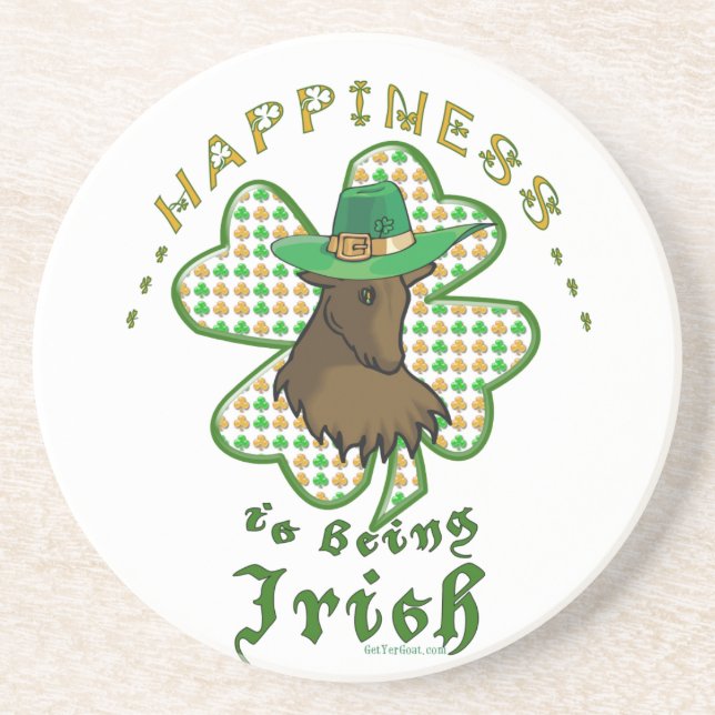Happiness is Being Irish Drink Coaster (Front)