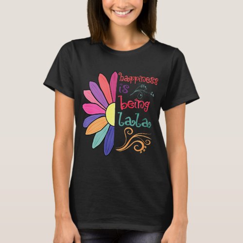 Happiness Is Being Lala Grandma To Be Sunflower Mo T_Shirt