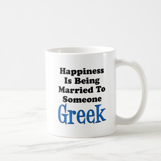 Happiness Is Being Married To Someone Greek Coffee Mug (Right)