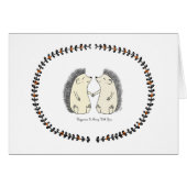 Happiness is being with you Hedgehog Love Card (Front Horizontal)