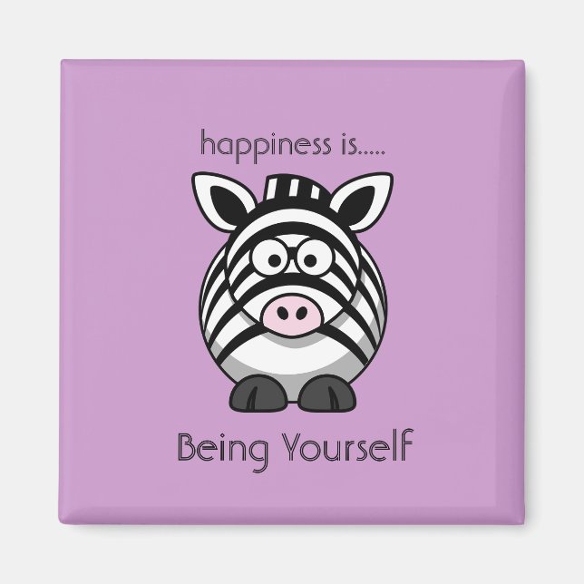Happiness is Being Yourself Quote Magnet (Front)