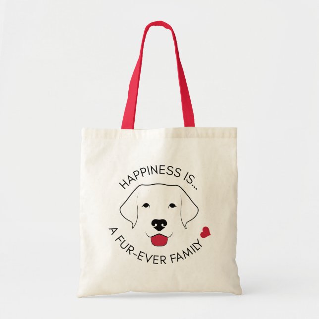 “Happiness Is…” Canvas Tote Bag (Front)