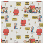 Happiness Is! Classic Peanuts Gang Quote Fabric