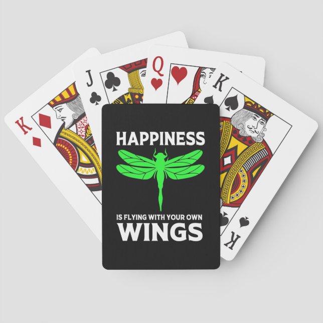 Happiness Is Flying With Dragonfly Poker Cards (Back)