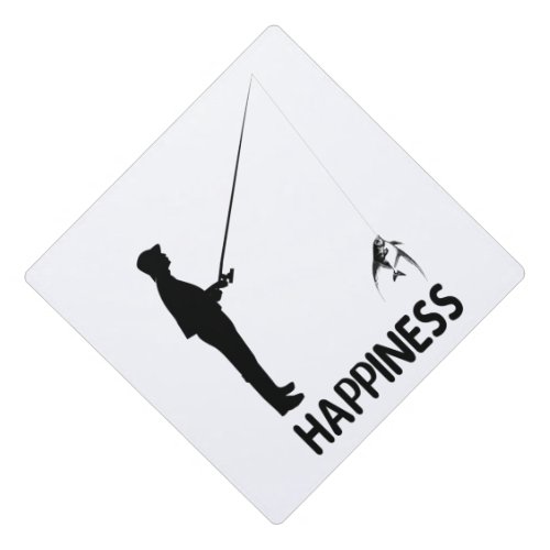 Happiness Is Going Fishing Graduation Cap Topper