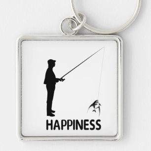 Happiness Is Going Fishing Keychain