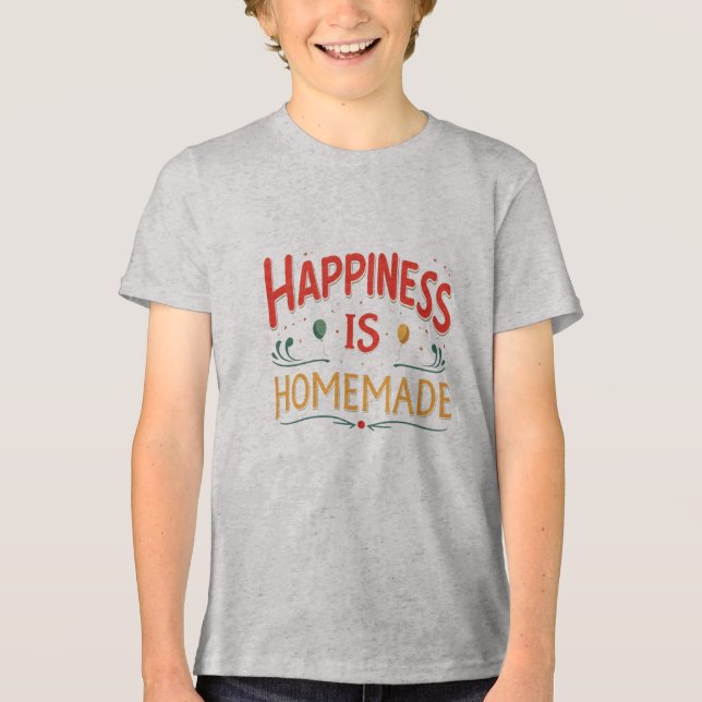 Happiness is Homemade - Bella+Canvas Youth  Tri-Blend Shirt (Front)