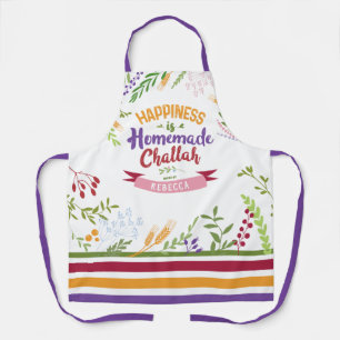 Happiness is Homemade Challah Floral & Stripes Apr Apron