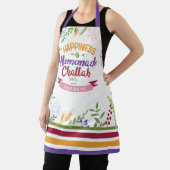 Happiness is Homemade Challah Floral & Stripes Apron (Insitu)