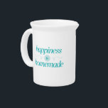 Happiness is Homemade Drink Pitcher<br><div class="desc">The Happiness is Homemade design is a great gift anyone who loves making food and is the ultimate home cook! Taste of Home is a cooking magazine & website with practical recipes from home cooks—not gourmet chefs featuring familiar everyday ingredientsand beautiful photos. More than recipes, Taste of Home fosters a...</div>