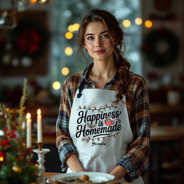 Happiness Is Homemade Holiday Baking Apron (Happiness Is Homemade Holiday Baking Apron)