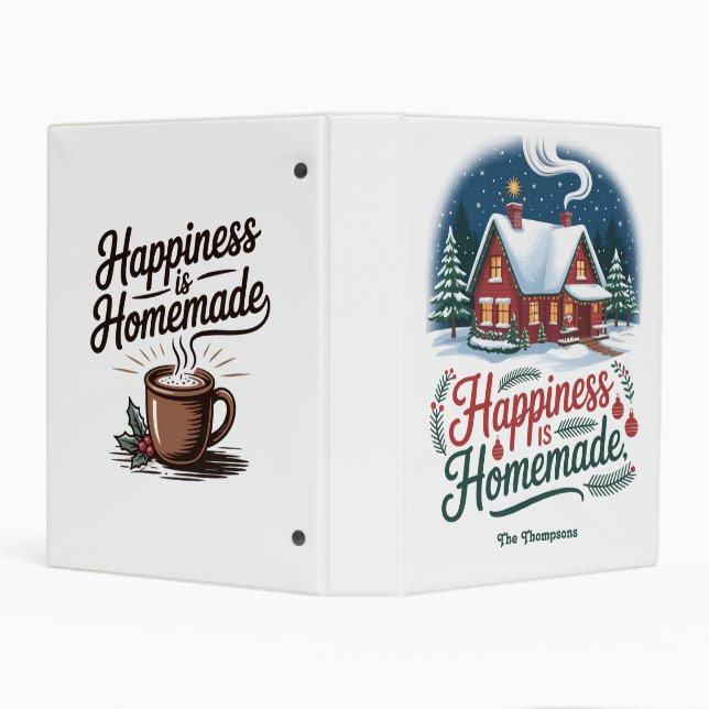Happiness Is Homemade Holiday Recipe Mini Binder (Background)