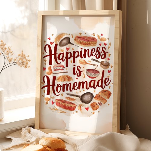 Happiness Is Homemade Kitchen Wall Art