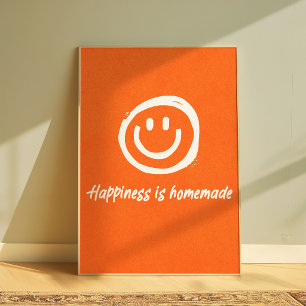 Happiness Is Homemade Positive Quote Wall Poster