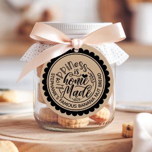 Happiness Is Homemade Vintage Kraft Paper Favor Tags
