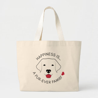 “Happiness Is…” Jumbo Canvas Tote Bag