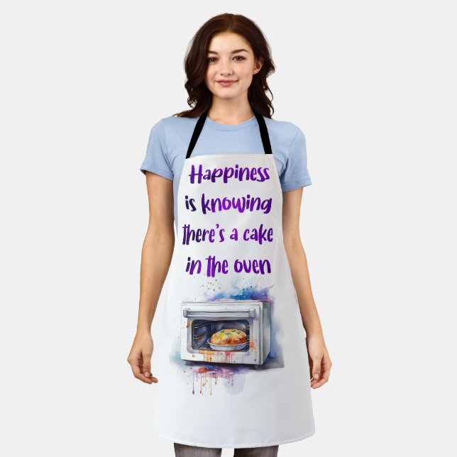 Happiness Is Knowing There's A Cake In The Oven Apron (Worn)
