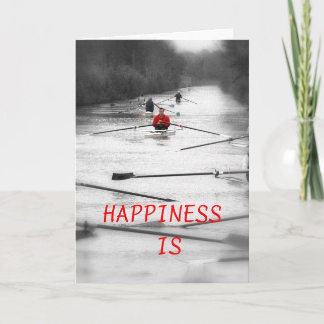 , HAPPINESS IS LETTERPRESS THANK YOU CARD (Front)