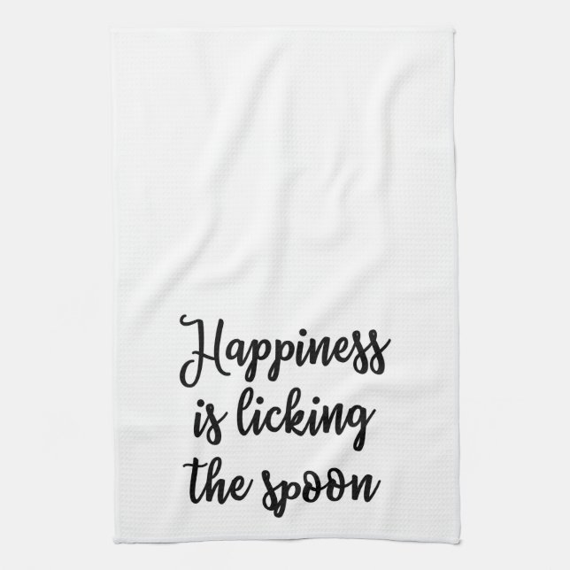 Happiness is licking the spoon Towel (Vertical)