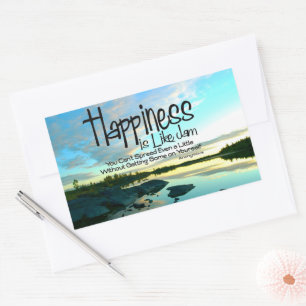 "Happiness is like jam" Inspirational Quote Rectangular Sticker