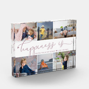 Happiness is   Mommy 6 Photo Collage Block