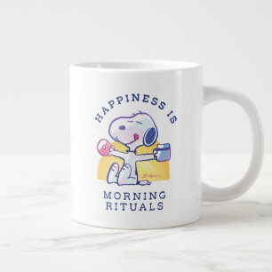 Happiness is Morning Rituals Giant Coffee Mug