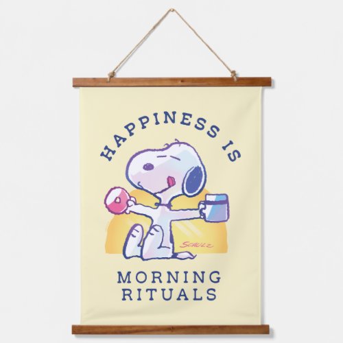 Happiness is Morning Rituals Hanging Tapestry