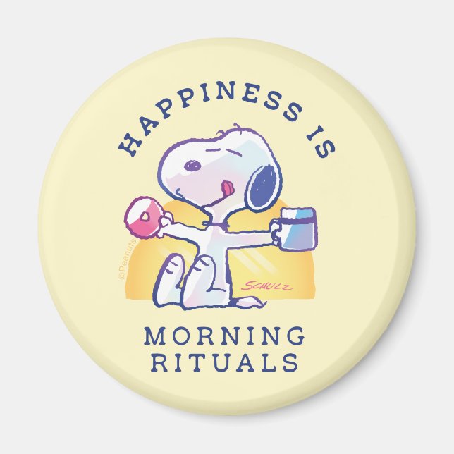 Happiness is Morning Rituals Magnet (Front)