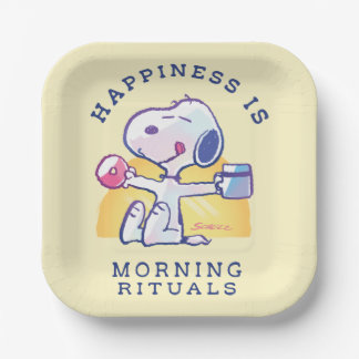 Happiness is Morning Rituals Paper Plates