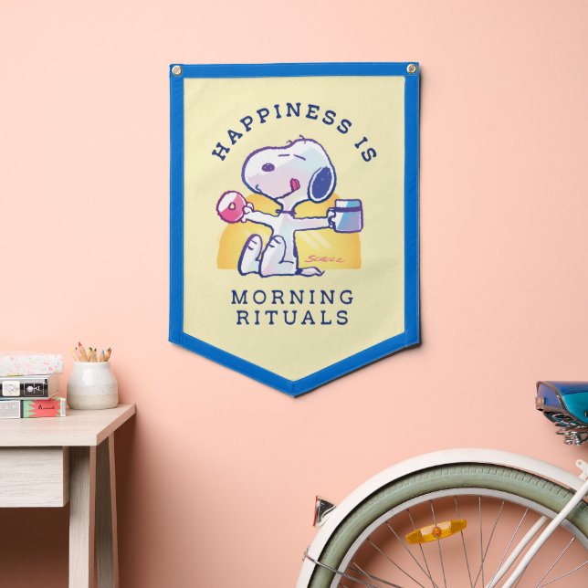 Happiness is Morning Rituals Pennant (Insitu 2)
