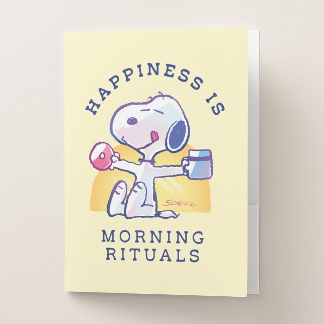 Happiness is Morning Rituals Pocket Folder (Front)