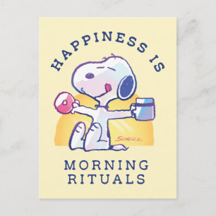 Happiness is Morning Rituals Postcard