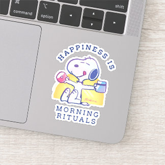 Happiness is Morning Rituals Sticker