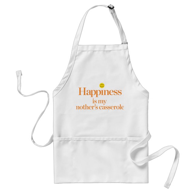 Happiness is My Mother's Casserole Adult Apron (Front)
