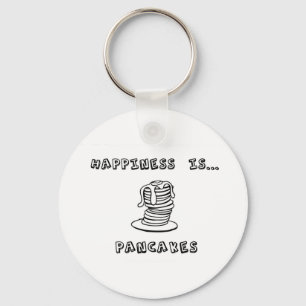 Happiness is Pancakes Keychain