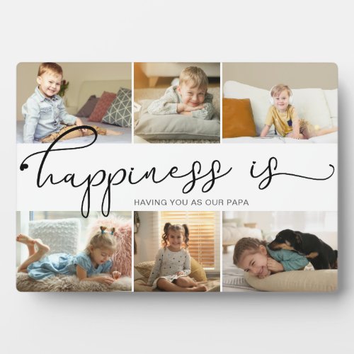 Happiness is  Papa Photo Collage Plaque