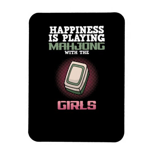 Happiness Is Playing Mahjong Game Player Games Magnet