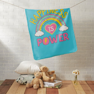 Happiness is Power Rainbow Baby Blanket