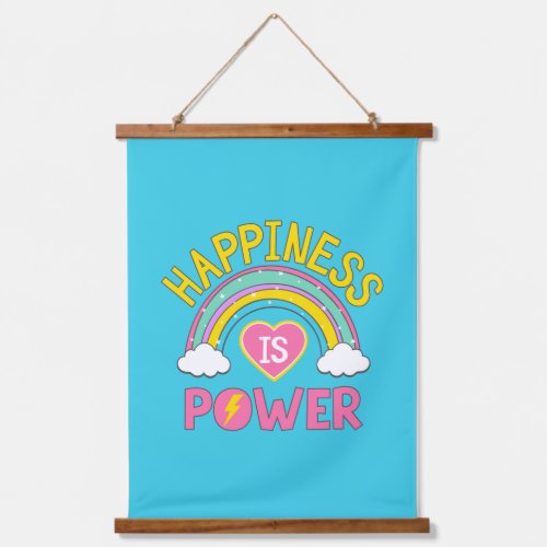 Happiness is Power Rainbow Hanging Tapestry