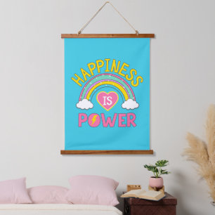 Happiness is Power Rainbow Hanging Tapestry