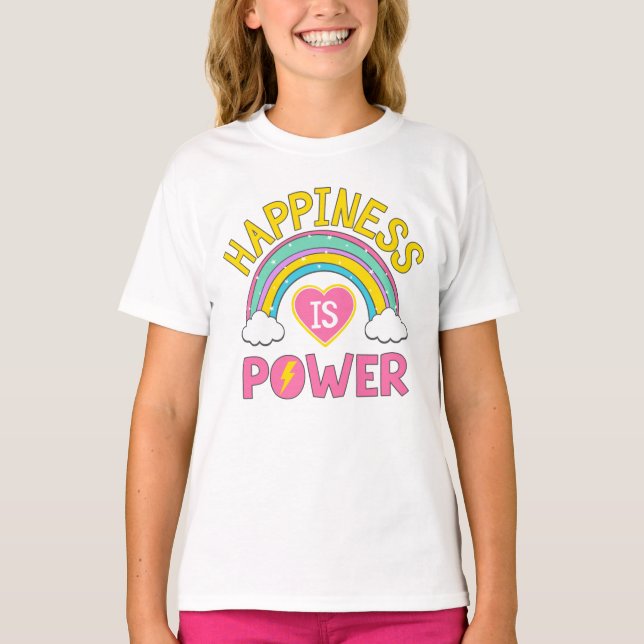 Happiness is Power Rainbow T-Shirt (Front)