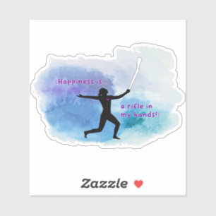Happiness is.. Rifle Watercolor Sticker